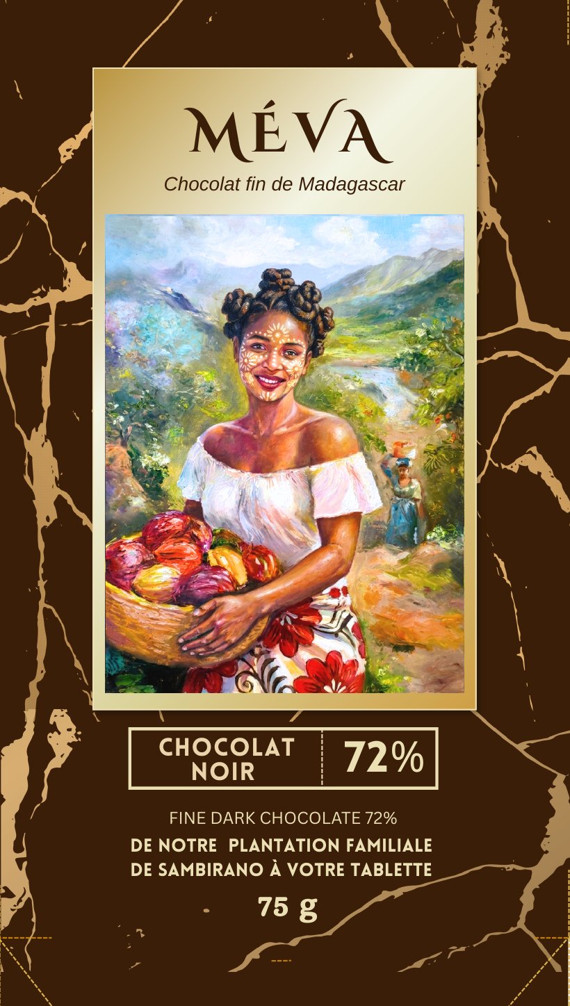 Tablette Méva Chocolat Noir 72 %